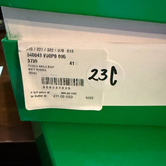 Bottega Veneta Green Rubber Puddle Ankle Boots 640043, sz 41, 45 - Picture 12 of 12